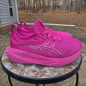 Asics Gel-Nimbus 25 1012B356 Pink Rave Running Shoes Sneakers Women's Size 8.5